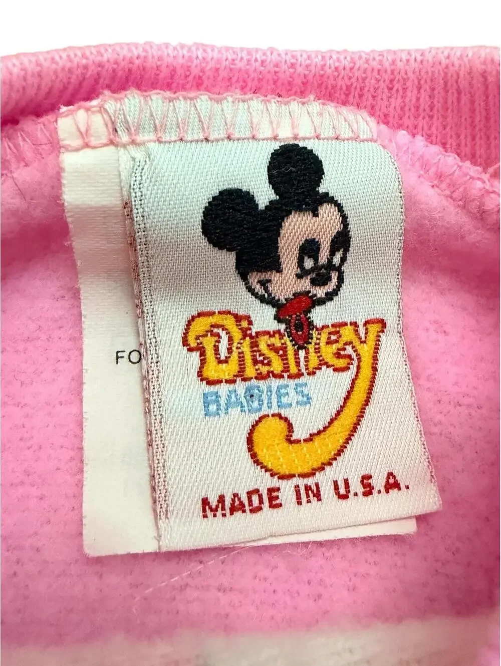 1984 Vintage Disney Minnie & Daisy Pink Raglan Sweatshirt